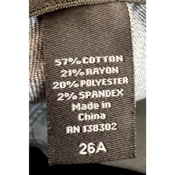 Avenue Denim Ankle Skinny Jeans Women Size 26A Blue High Rise Slimming Control - Picture 4 of 12